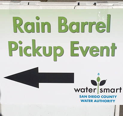 rain barrel event sign