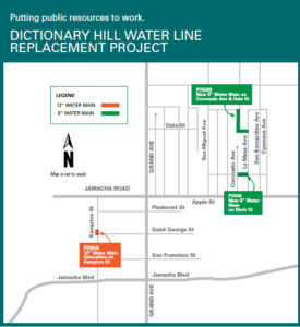 Dictionary Hill Water Line Replacement Project Vicinity Map